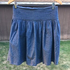 Dolan By Anthropologie High waisted Blue Jean Full Skirt Size 6